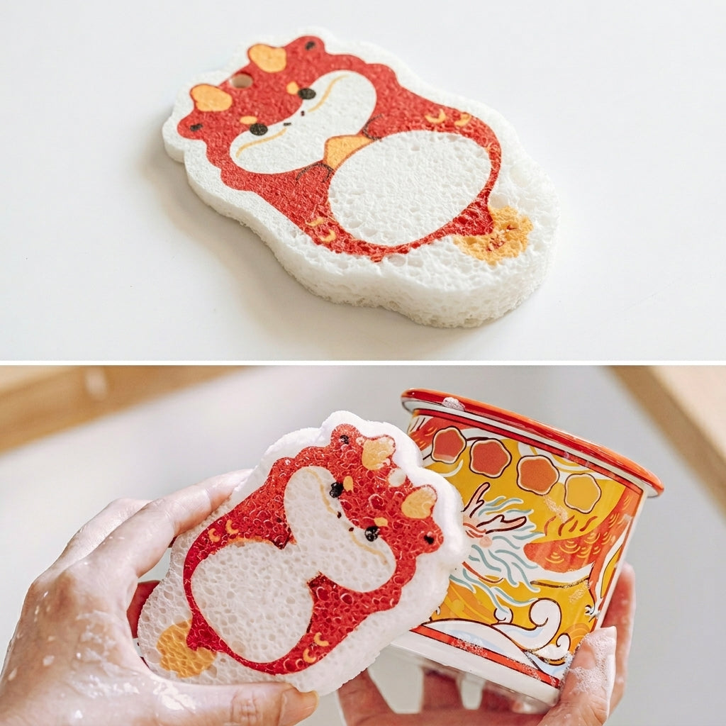 Wood Pulp Cotton Dish Towel - 5Pic