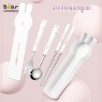 Portable 3 Cutlery Set - White