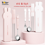 Portable 3 Cutlery Set - White
