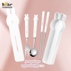 Portable 3 Cutlery Set - White