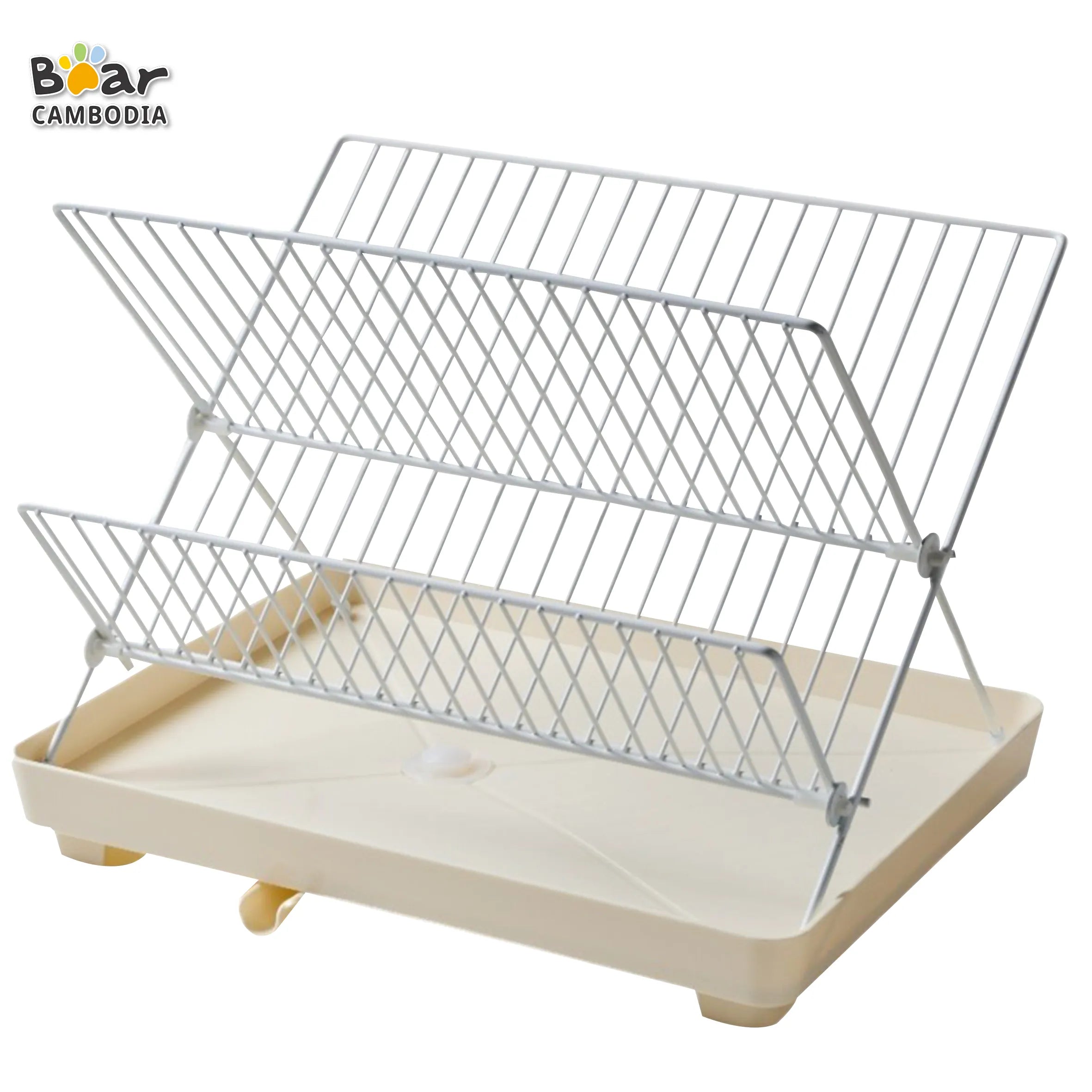 Dish Draining Rack - Cream